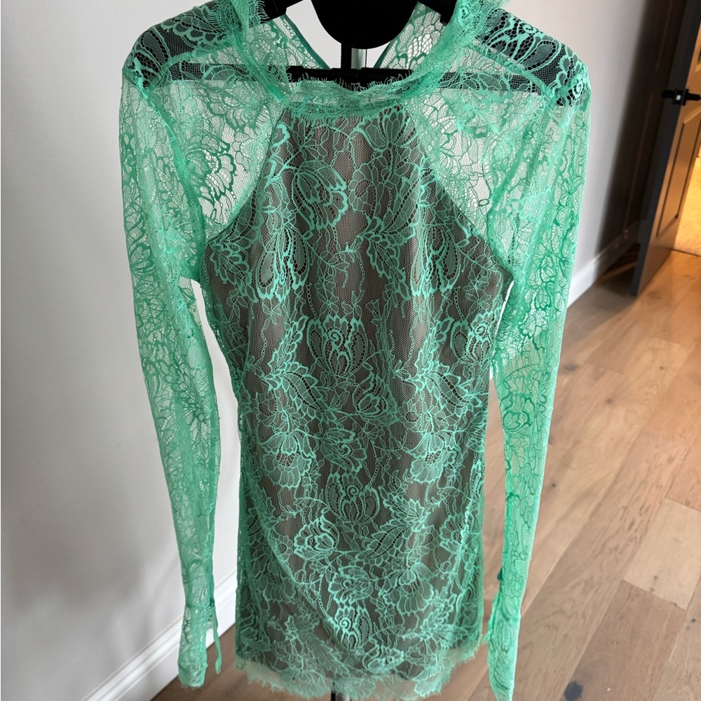 Retrofete Mint Lace Dress